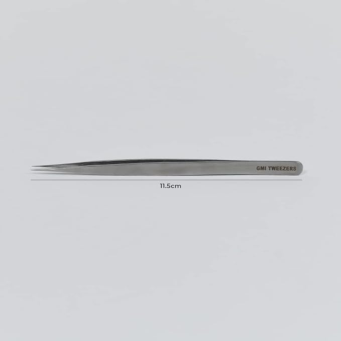 Professional Eyelash Extension Tweezers - Stainless Steel Eyelash Extension Kit - Pack of 2 Eyelashes Extension Tweezers – Lash Tweezers for Eyelash Extensions - False Eyelash Applicator tool. (Silver)