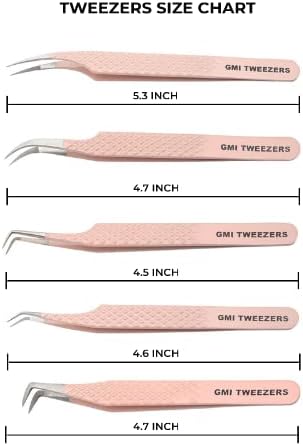 Fiber Tip Lash Tweezers For Eyelash Extension Tweezers Professional - Nude