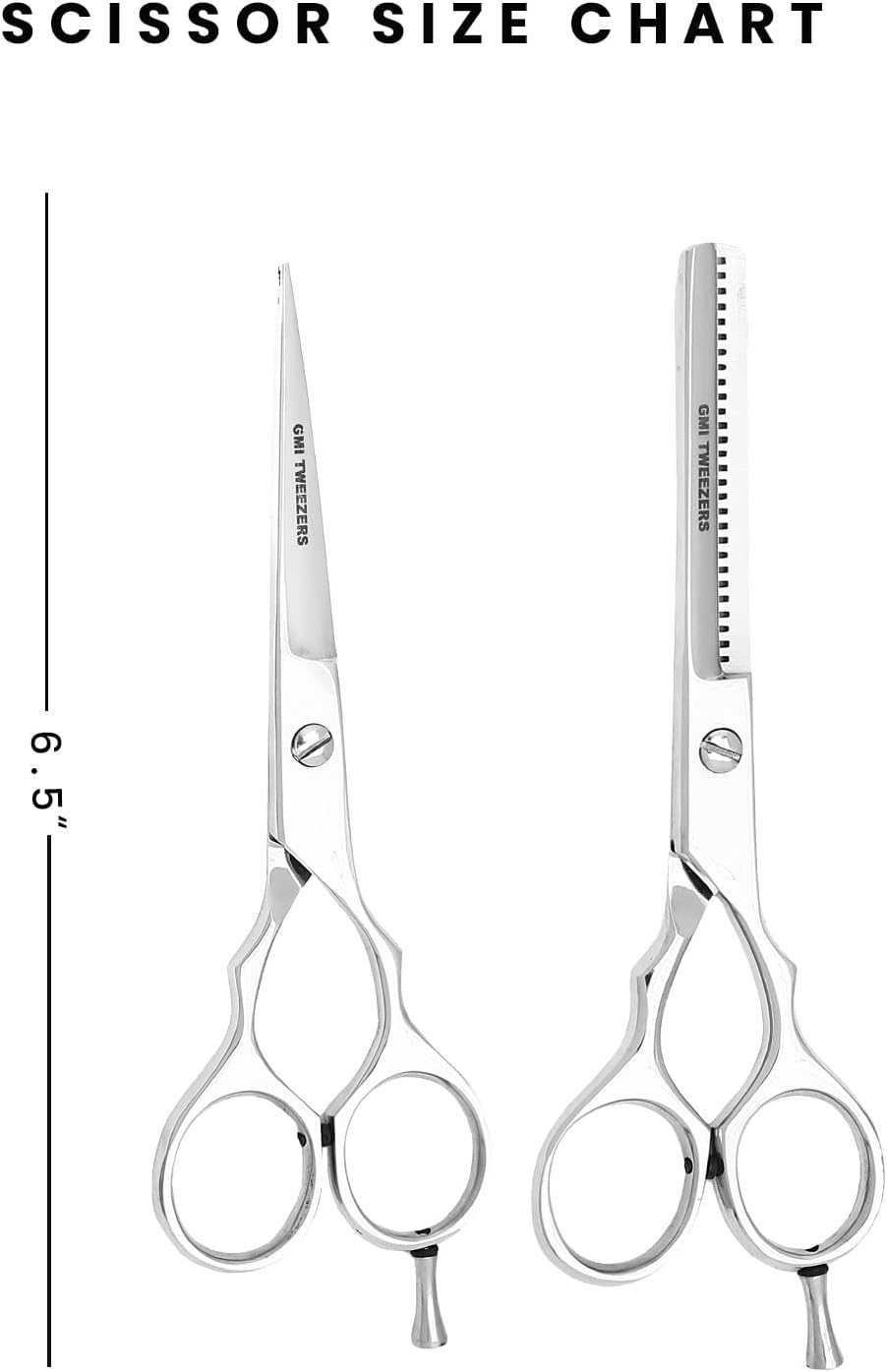 GMI-TWEEZERS™ - Professional Barber Scissors - Hair cutting Scissors for Professionals, and Home Use - Hair Scissors for Men and Women.