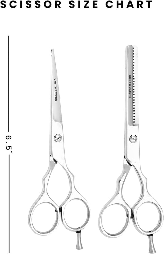 GMI-TWEEZERS™ - Professional Barber Scissors - Hair cutting Scissors for Professionals, and Home Use - Hair Scissors for Men and Women.