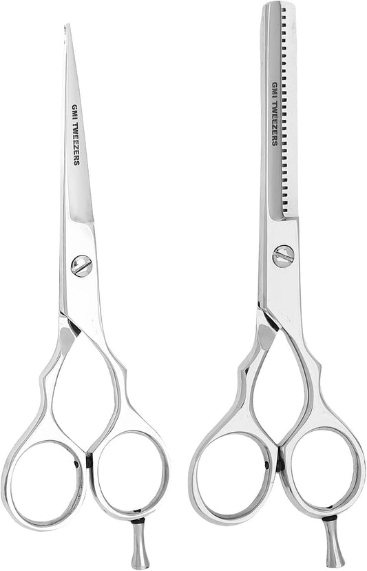 GMI-TWEEZERS™ - Professional Barber Scissors - Hair cutting Scissors for Professionals, and Home Use - Hair Scissors for Men and Women.