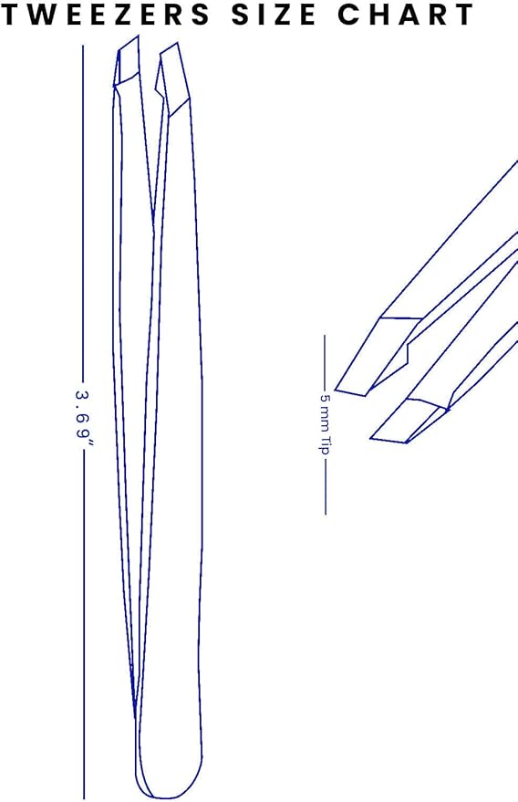 Click to see full view Eyebrow Tweezer- Eyebrow Tweezers for Women and Men - Professional eye brow twizzers and trimmer. (Dark Blue)