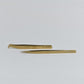 2pcs Black Straight and L-Shaped (Boot) Gold Pointed Eyelash Tweezers for Lash Extension - Stainless Steel Precision Tweezers for Volume and Classic Lashes - False Eyelash Extension Kit. (Gold)