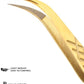 Fiber Tip Lash Tweezers For Eyelash Extension Tweezers Professional - Gold