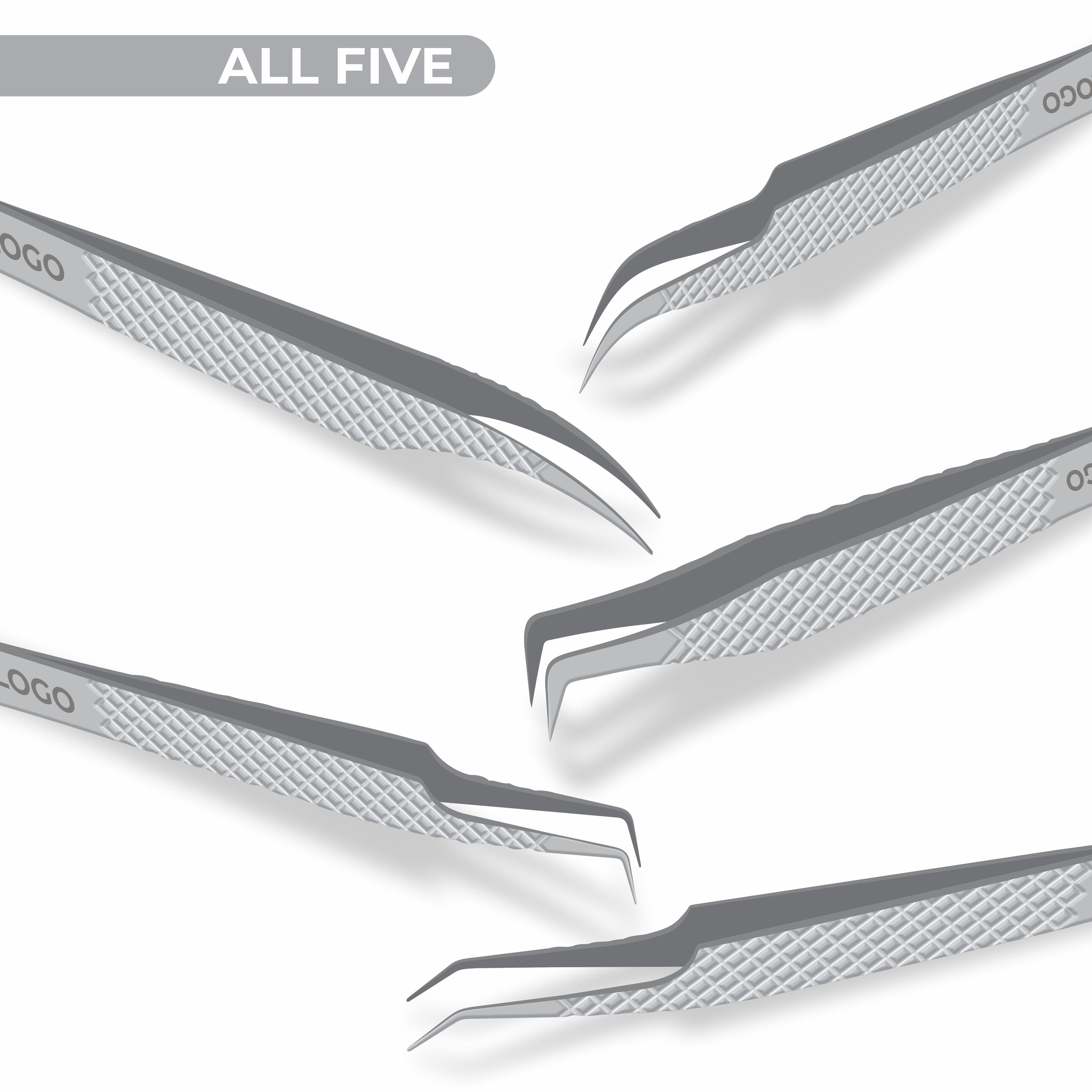 Non Fiber Tip Lash Tweezers For Eyelash Extension Tweezers Professional - Silver
