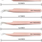 Fiber Tip Lash Tweezers For Eyelash Extension Tweezers Professional - Nude