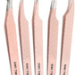Fiber Tip Lash Tweezers For Eyelash Extension Tweezers Professional - Nude