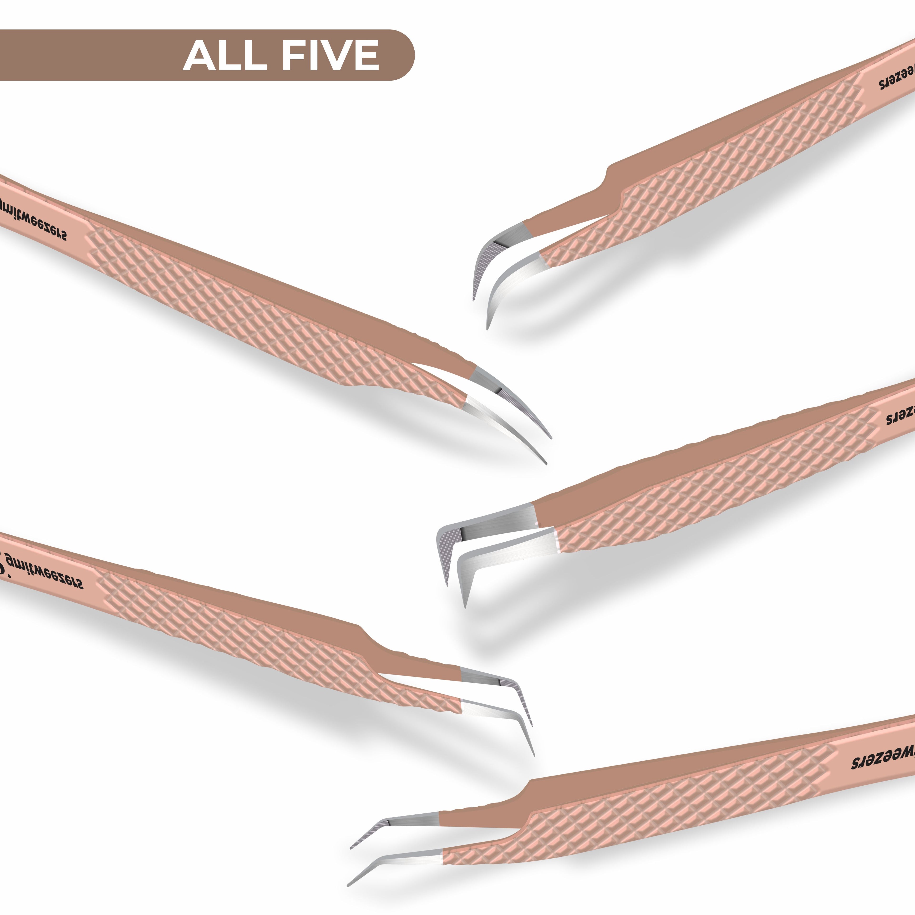 Fiber Tip Lash Tweezers For Eyelash Extension Tweezers Professional - Nude