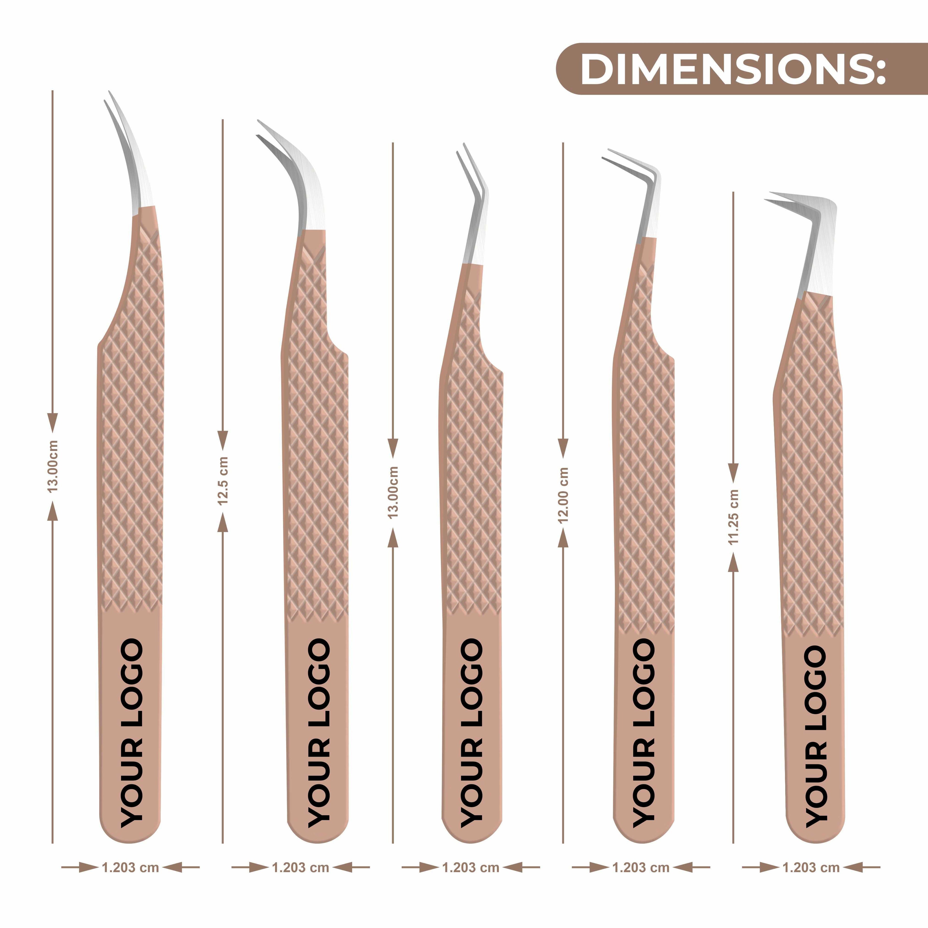 Non Fiber Tip Lash Tweezers For Eyelash Extension Tweezers Professional - Nude
