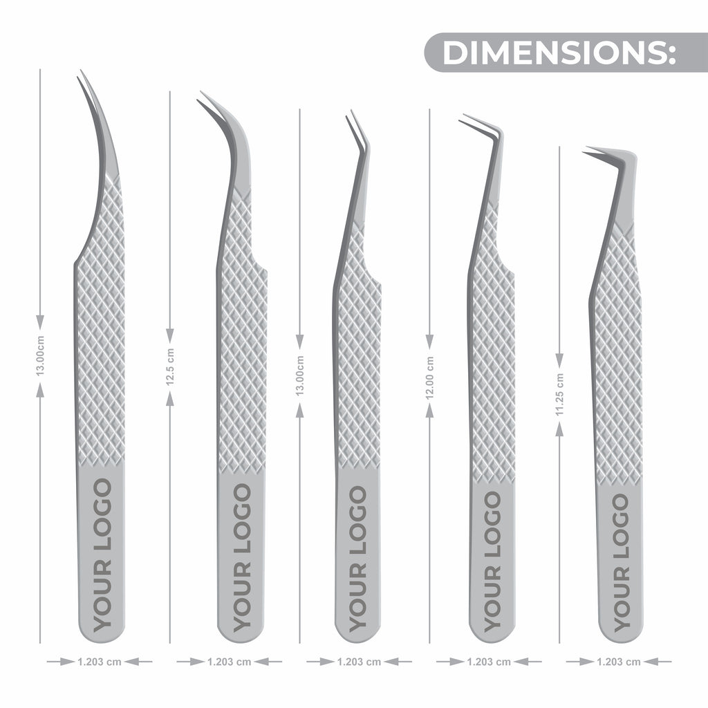 Non Fiber Tip Lash Tweezers For Eyelash Extension Tweezers Professional - Silver