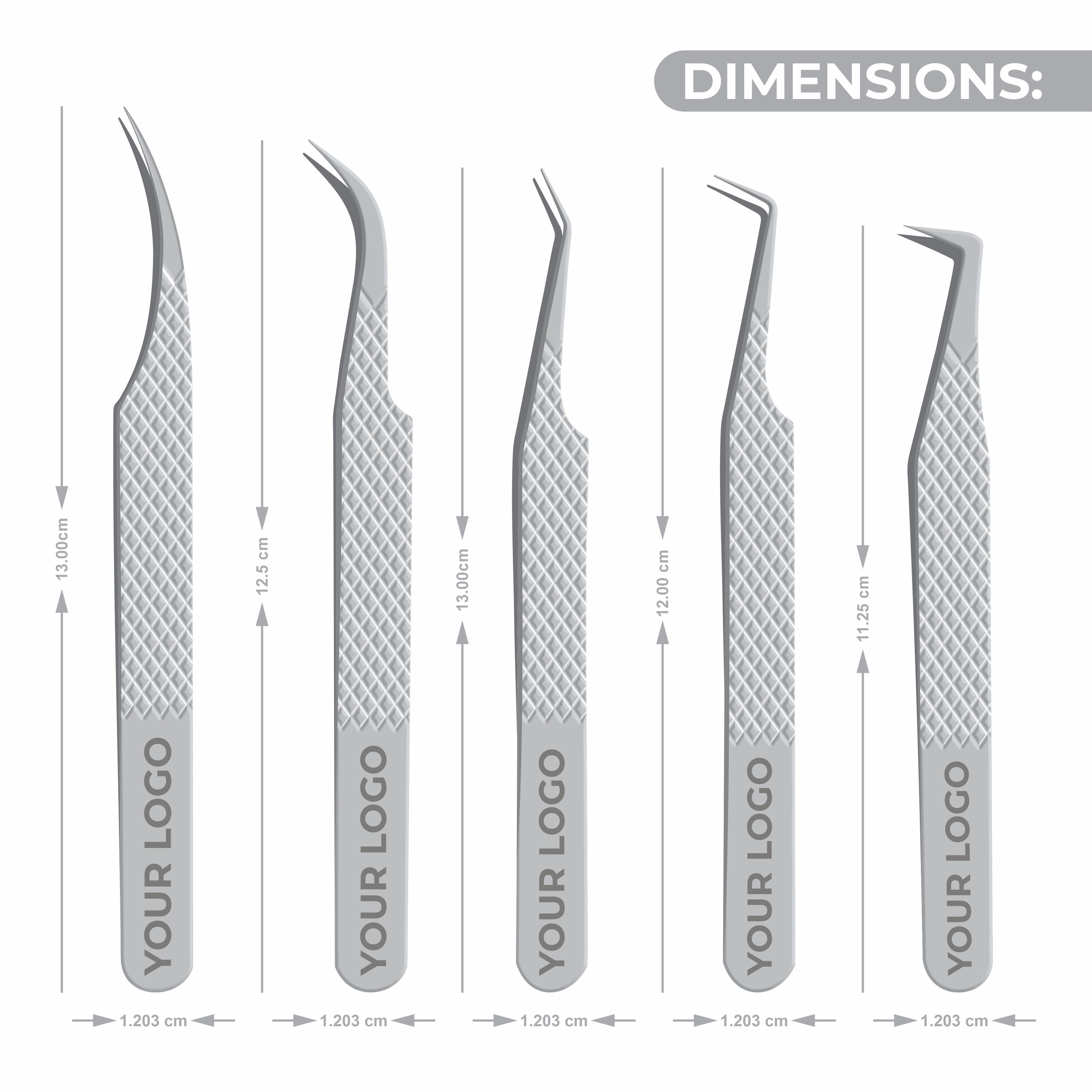 Non Fiber Tip Lash Tweezers For Eyelash Extension Tweezers Professional - Silver
