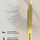 GMI Lash Tweezers - Set of 5 Eyelash Tweezers- Stainless Steel Extension Multipurpose for Extensions Individual. (Gold)