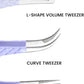 Fiber Tip Lash Tweezers- Pack of 3 Eyelash Extension Tweezers Professional- Lash Tweezers. (Mauve Purple)