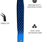 Fiber Tip Lash Tweezer For Eyelash Extension Tweezers Professional. (Blue Plasma)