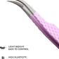 Fiber Tip Lash Tweezers For Eyelash Extension Tweezers Professional - Pink