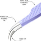 Fiber Tip Lash Tweezers- Pack of 3 Eyelash Extension Tweezers Professional- Lash Tweezers. (Mauve Purple)