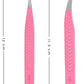 GMI Tweezers: Elegant Fiber Tip Glitter Tweezer Set in Pink