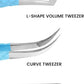 Fiber Tip Lash Tweezers- Pack of 3 Eyelash Extension Tweezers Professional- Lash Tweezers. (FIROZI)