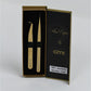 2pcs Black Straight and L-Shaped (Boot) Gold Pointed Eyelash Tweezers for Lash Extension - Stainless Steel Precision Tweezers for Volume and Classic Lashes - False Eyelash Extension Kit. (Gold)