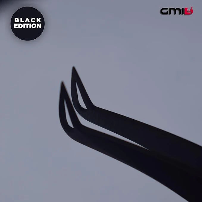 GMI Tweezers - Eyelash Extension Tweezers - Stainless Steel Lash Extension Tweezers