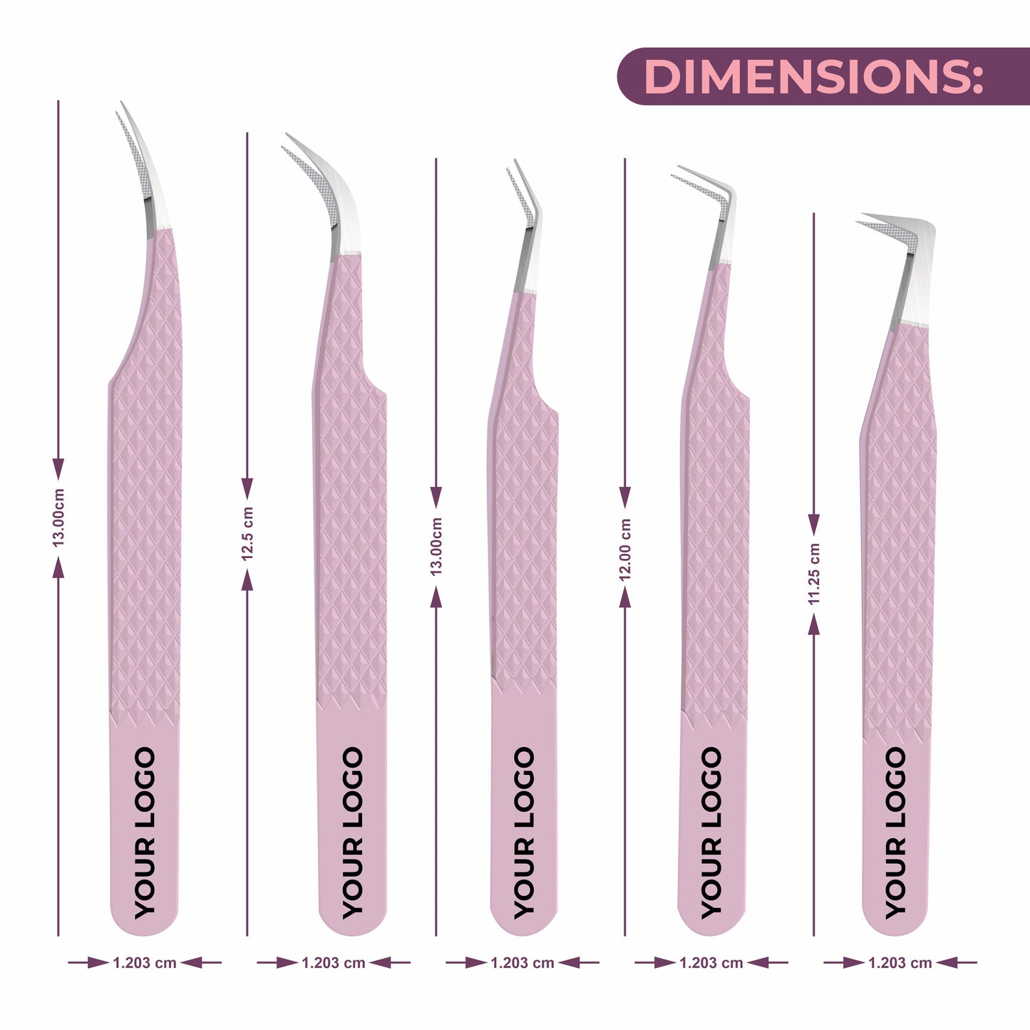 Custom Fiber Tip Lash Tweezers – Professional Eyelash Extension Tool for Precision Lash Application