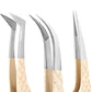 Fiber Tip Lash Tweezers- Pack of 3 Eyelash Extension Tweezers Professional- Lash Tweezers. (Light Nude)