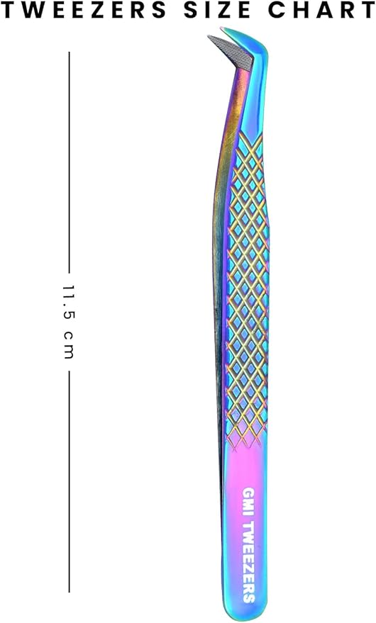 Fiber Tip Lash Tweezer For Eyelash Extension Tweezers Professional. (Multicolor)