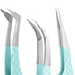 Fiber Tip Lash Tweezers- Pack of 3 Eyelash Extension Tweezers Professional- Lash Tweezers. (Apple Green)