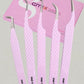 GMI Lash Tweezers - Set of 5 Stainless Steel Eyelash Extension Tweezers - Multipurpose for Individual Extensions (Pink)