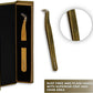 yelash Extension Tweezers - Stainless Steel Eyelash extension Tweezer - Eyelash extension kit for volume - False Eyelash Applicator tool - L-Shaped (Boot) - Golden