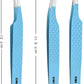 Pack of 3 Professional Fiber Tip Lash Tweezers – Precision Eyelash Extension Tweezers (FIROZI)