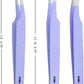 Fiber Tip Lash Tweezers- Pack of 3 Eyelash Extension Tweezers Professional- Lash Tweezers. (Mauve Purple)