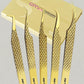 GMI Lash Tweezers - Set of 5 Eyelash Tweezers- Stainless Steel Extension Multipurpose for Extensions Individual. (Gold)