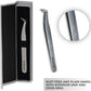 GMI TWEEZERS Eyelash Extension Tweezers - Stainless Steel - L-Shaped (Boot) - Silver