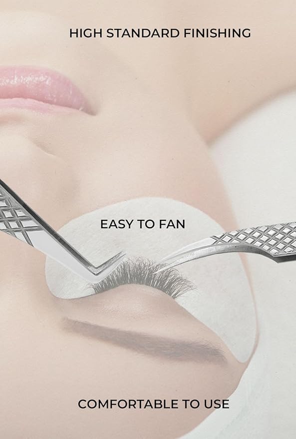 GMI Lash Tweezers - Set of 5 Eyelash Tweezers - Stainless Steel Eyelash Extension Tweezers - Multipurpose Lash Tweezers for Eyelash Extensions for Individual (Silver)
