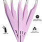 Fiber Tip Lash Tweezers For Eyelash Extension Tweezers Professional - Pink