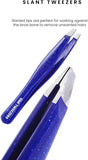 Eyebrow Tweezers for Women and Men ( Dark Blue Glittered )