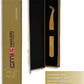 yelash Extension Tweezers - Stainless Steel Eyelash extension Tweezer - Eyelash extension kit for volume - False Eyelash Applicator tool - L-Shaped (Boot) - Golden