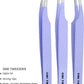Fiber Tip Lash Tweezers- Pack of 3 Eyelash Extension Tweezers Professional- Lash Tweezers. (Mauve Purple)