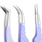 Fiber Tip Lash Tweezers- Pack of 3 Eyelash Extension Tweezers Professional- Lash Tweezers. (Mauve Purple)