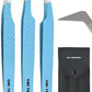 Pack of 3 Professional Fiber Tip Lash Tweezers – Precision Eyelash Extension Tweezers (FIROZI)