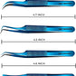 GMI Lash Tweezers – Pack of 4 Stainless Steel Fiber Tip Eyelash Extension Tweezers