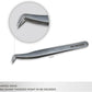 GMI TWEEZERS Eyelash Extension Tweezers - Stainless Steel - L-Shaped (Boot) - Silver