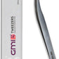 GMI TWEEZERS Eyelash Extension Tweezers - Stainless Steel - L-Shaped (Boot) - Silver