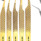Fiber Tip Lash Tweezers For Eyelash Extension Tweezers Professional - Gold