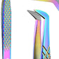 Fiber Tip Lash Tweezer For Eyelash Extension Tweezers Professional. (Multicolor)