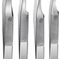GMI Lash Tweezers – Pack of 4 Stainless Steel Fiber Tip Eyelash Extension Tweezers - Silver