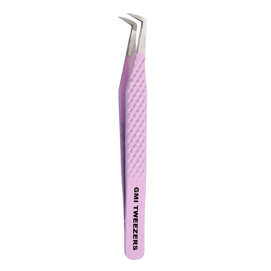 Boot Eyelash Tweezers Precision Lash Applicator & Styling Tool (Pink)