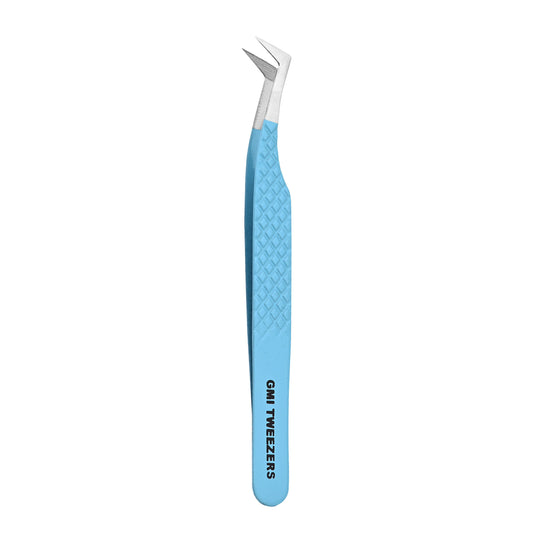 Precision L-Shape Tweezers – Stainless Steel, Anti-Static, Fine Tip for Eyelash Extensions (Firzoi)