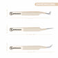 Fiber Tip Lash Tweezers- Pack of 3 Eyelash Extension Tweezers Professional- Lash Tweezers. (Light Nude)